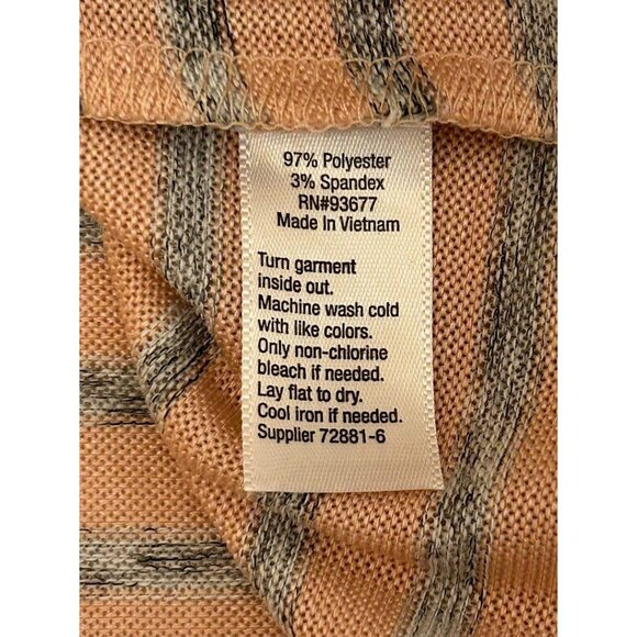 Ana‎ XS Striped Long Sleeve Top With Tie Cuffs Polyester & Spandex NEW - Picture 3 of 5